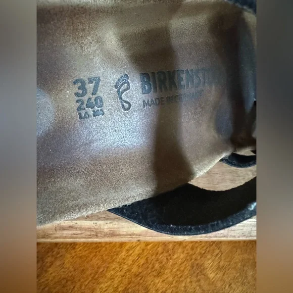 BIRKENSTOCK Black MAYARI Birko-Flor Toe-Loop Slide On Sandals Sz 37 (US 6-6.5) - Picture 10 of 13